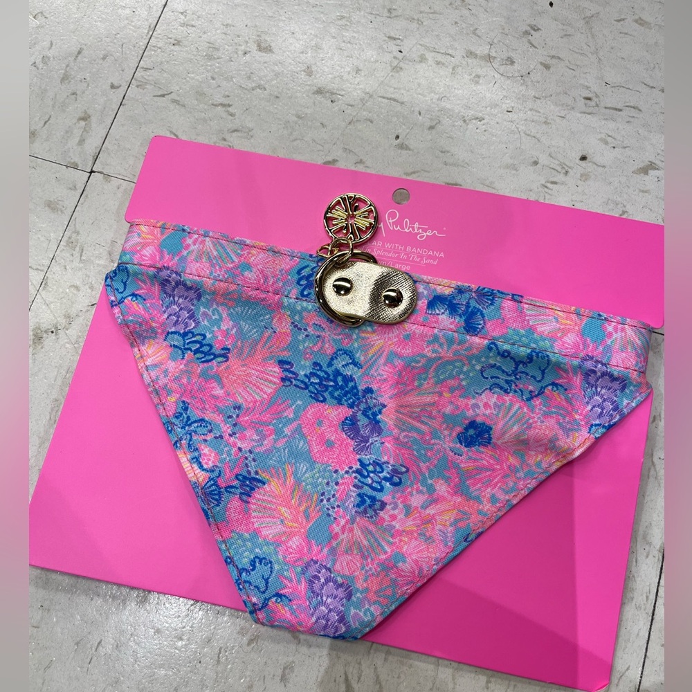 NWT Lilly Pulitzer bandana collar size medium/large